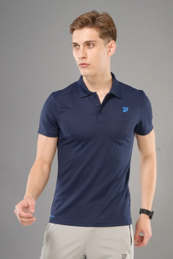 KA 53 Pocket Collar Dri-FIT T-Shirt | Navy