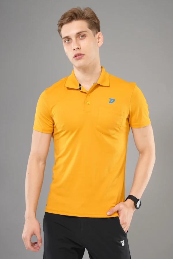 KA 53 Pocket Collar Dri-FIT T-Shirt | Yellow