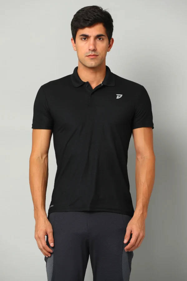 KA53 Polo Collar Tshirt | Black