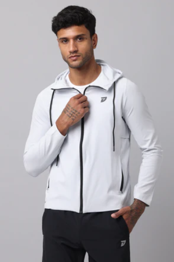 KA53 Water Resistant Wind Cheater Jacket Hello Grey